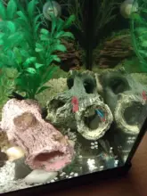 Aquarium-Decoration Fish-Tank Tree House-Hole Resin for Mountain-View