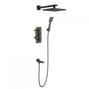 

Shower system built-in with thermostat Timo tetra-Thermo sx-0199/03sm Black