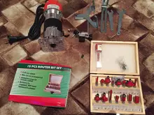 Recortadora eléctrica para carpintería, 800W, 30000 RPM, máquina de grabado en madera, ranurado, enrutador de tallado, ranurado con cortador de fresado