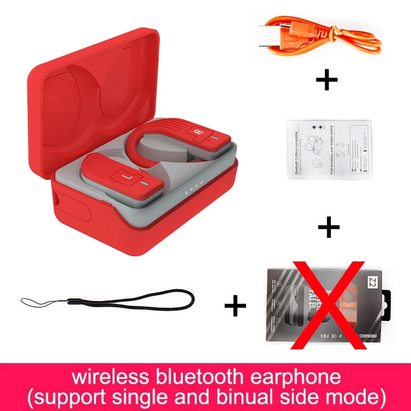 Tws настоящие Беспроводные стерео Bluetooth наушники, Bluetooth 5,0, беспроводные наушники, спортивные наушники, Handsfree PUBG наушники с микрофоном - Цвет: Серый