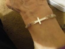 RINHOO de diamantes de imitación Cruz con oración pulseras para las mujeres de moda de la boda pulseras para banquetes y brazaletes de Día de San Valentín