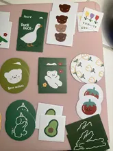 Mohamm-pegatinas bonitas para decoración, papel de álbum de recortes, suministros creativos para Colegio estacionario tela, 40 Uds.