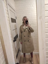 Marca del Reino Unido 2021 nueva moda Otoño/otoño Casual doble botonadura Simple clásico Trench largo con cinturón mujer Chic chaqueta