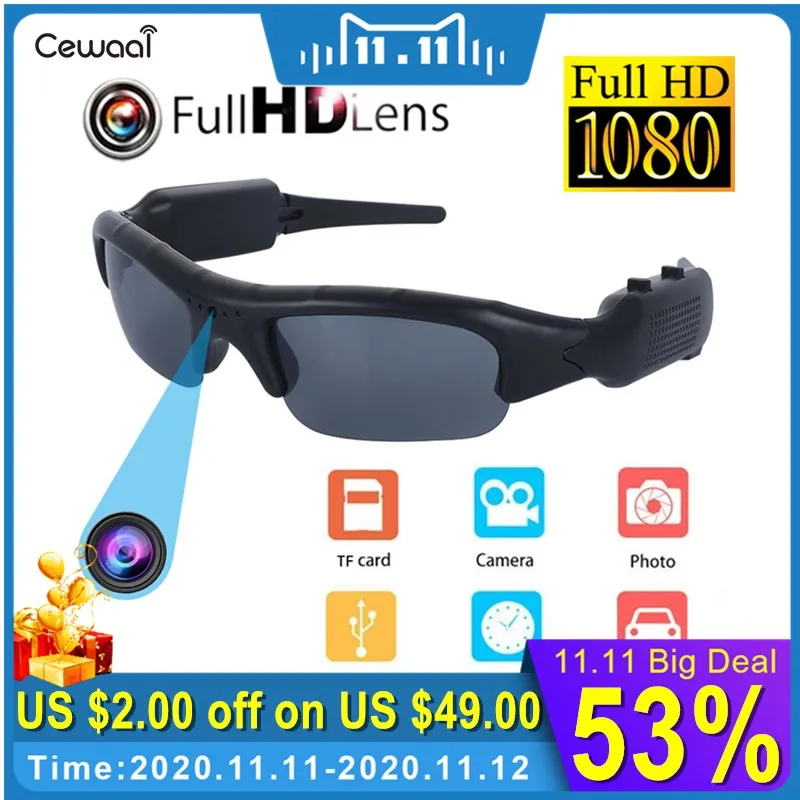 Mini Sun Camera Glasses Eyewear Digital Video Recorder Spy Glasses With