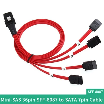 

Mini SAS 36Pin SFF-8087 Male to SATA 7Pin Female Cable Mini SAS Host Controller to SATA HDD Data cable