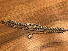 Lacteo 2020 Sexy Bling Rhinestone Chain Bangle Bracelet Luxury Crystal Gothic Lock Pendant
