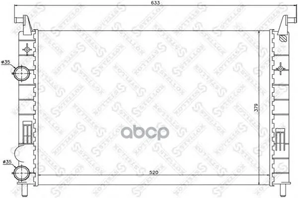 10-25699-Sx_радиатор Системы Охлаждения! Fiat Palio Weekend 1.2i 16v 01 Stellox 1025699sx Stellox арт. 1025699SX