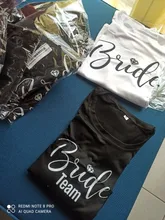 Camiseta de despedida de soltera para Mujer, camiseta de manga corta Hipster, Camisetas para chicas, 1 Uds. Equipo de la novia