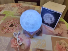 Desk-Lamp Night-Light Bedside Table 3d-Print Timeable Dropship Moon LED