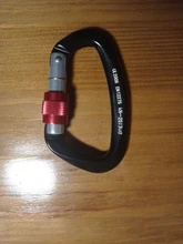 Mosquetón de escalada profesional 25KN, cierre de seguridad de aluminio de aviación en forma de D, equipo de Montañismo para escalar al aire libre