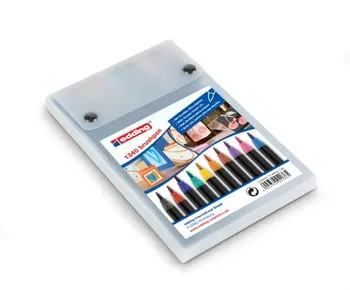 

Set of markers with a tip in the form of a brush, 10 colors in a plastic case assorted