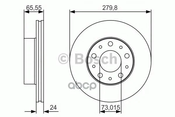Диск Тормозной Передн Citroen: Jumper 02-, Fiat: Ducato 02-, Peugeot: Boxer 06- Bosch арт. 0986479S70