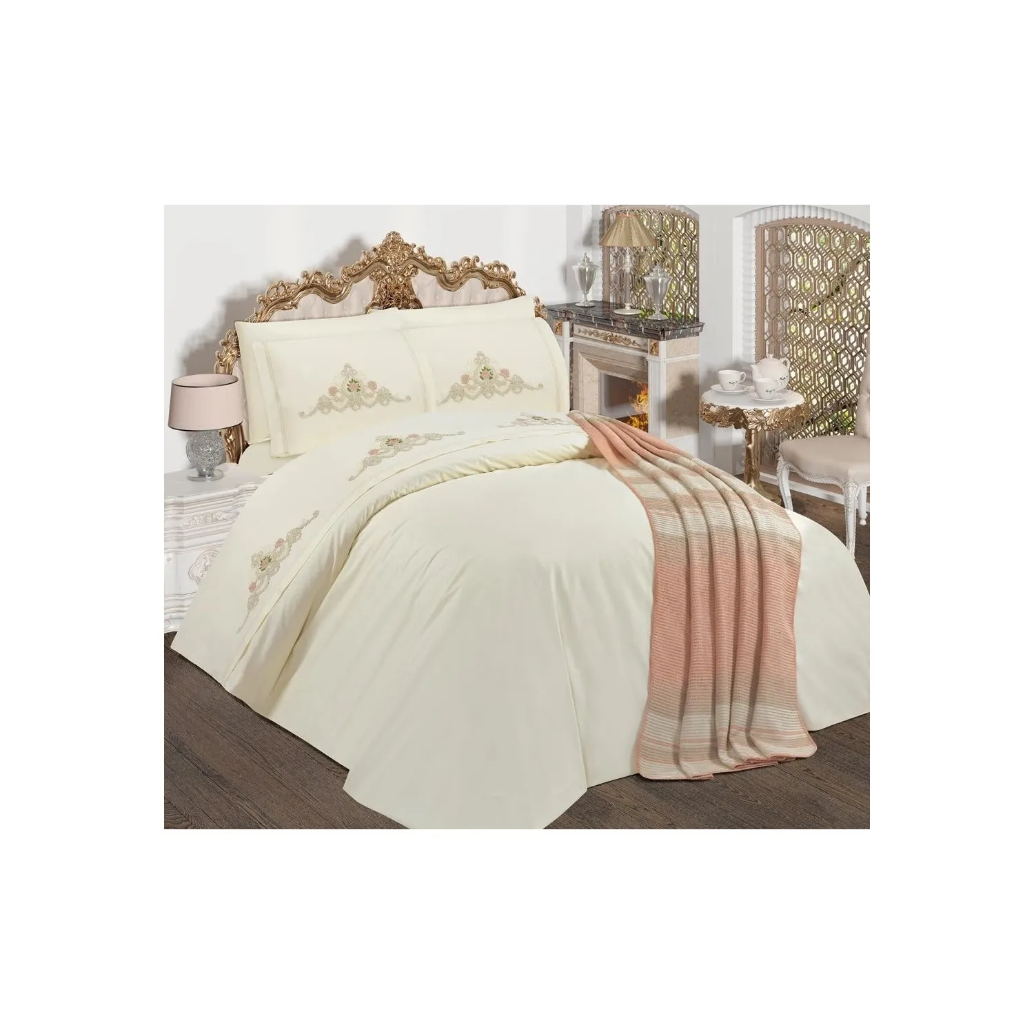 

Essen Double Duvet Cover Set Julietta 200 x 220 cm Cream