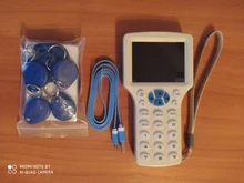 10 Frecuencia de lector de RFID escritor copiadora duplicador IC/identificación con Cable USB para Cable de 125Khz a 13,56 Mhz tarjetas pantalla LCD duplicador