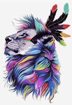 

Picture by numbers Premium: Lion-indian