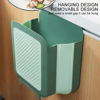 

High Qaulity Kitchen Foldable Hanging Trash Can Cabinet Door Wall Mounted Waste Bin for Home Waste Storage Trash Bin