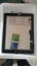 Para iPad 4 digitalizador de pantalla táctil de cristal A1416 A1430 A1403 A1458 A1459 A1460 Panel con botón