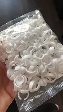 Anillos de pegamento desechables para pigmento de Microblading, tinta de tatuaje S/M/L, accesorios de maquillaje para cejas, pegamento para extensión de pestañas, tazas, 100 Uds.