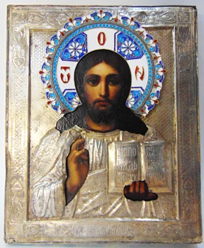 

Icon Lord Almighty. Material: Icon-Wood, levcas, temper, textiles; salary-silver 84