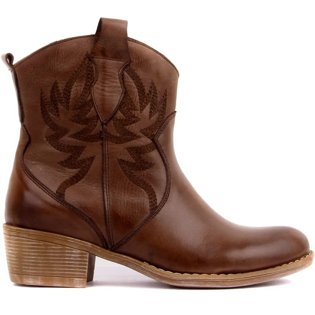 Sail Lakers-коричневые женские ботинки из натуральной кожи с вышивкой - Цвет: Молочно-коричневый
