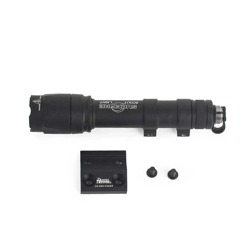 Scout Light Side Mount DD CNC Keymod M-LOK Rail for SF M300 M600 Tactical Flashlight Base Mounts Hunting Accessories