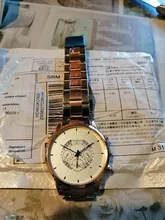 Reloj de negocios clásico para hombre, correa de acero dorado y negro, reloj con calendario, moda europea y americana, novedad de Primavera de 2021