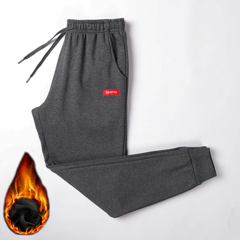 921 GRAY NEESKENS/Новые мужские утепленные брюки с плюшевой подкладкой, брюки для бега, мужские брюки, тренировочные брюки в повседневном стиле, эластичные хлопковые брюки для фитнеса - Цвет: 921 GRAY