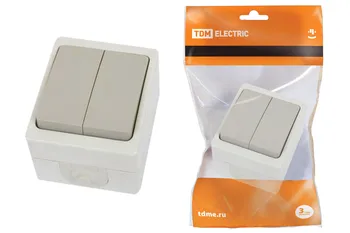 

Switch 2-кл. Open installation IP54 10A "vooxa" TDM