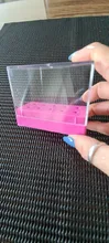 Caja de almacenamiento clara de 10/20/30 ranuras para limas de uñas, contenedor para accesorios de uñas