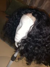 Peluca de pelo humano con corte Bob brasileño de ondas profundas cabello Natural SVT Remy, peluca con malla frontal con pelo de bebé
