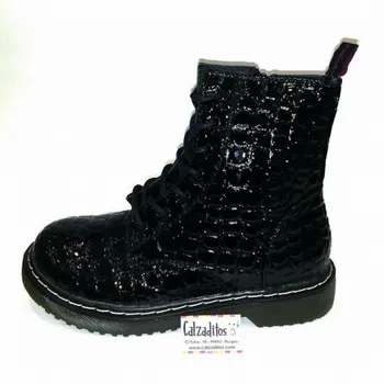 

Military type boots patent leather black coconut, Strawberries and Cream by Conguitos