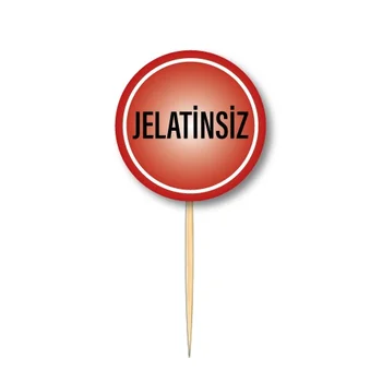 

Jelatinsiz Written Toothpick Cake Ornament 10 PCs