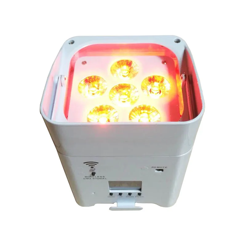 6*18 Вт RGBWA УФ беспроводной DMX Uplights батарея работает DJ подсветка Wifi ИК пульт