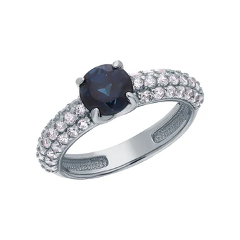 

Silver ring with cubic zirconia sunlight sample 925