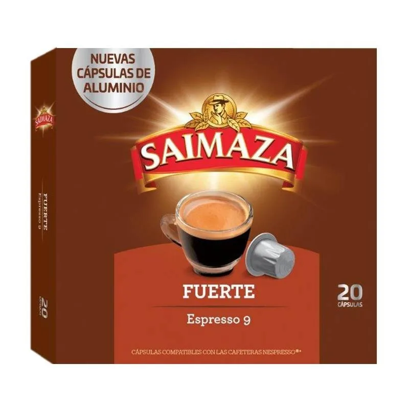 Strong 20 Nespresso compatible SAIMAZA aluminium capsules afbeelding