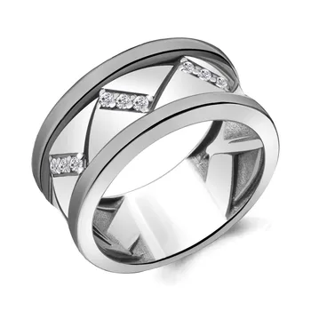 

Silver ring with cubic zirconia