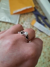 Anillo de compromiso de dos sirenas con perlas para mujer, joyería de boda, Color plata antigua, regalos de amor