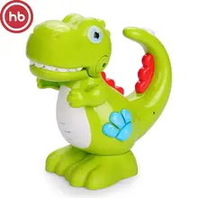 Игрушка-динозаврик Happy Baby "REXY", 331851,музыкальная, с функцией записи голоса, зеленая