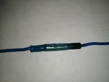 Terminales a tope termorretráctiles, conectores de Cable eléctrico aislados, prensado de 16-14 AWG, color azul, Conector de terminales, 25/50 Uds.