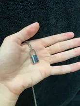 Cadena Punk para hombre y mujer, collar con colgante con candado, Color dorado y plateado, joyería de Moda Gótica con estilo, 2019