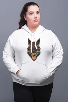 

Angemiel Wear Colorful Wolf White Women 'S Hooded Sweatshirt