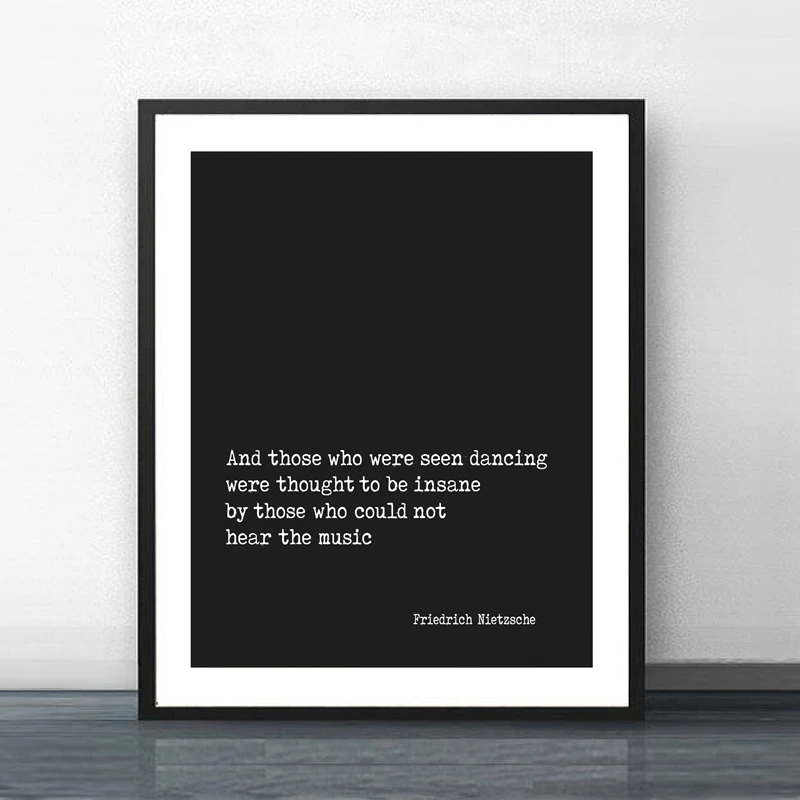 Friedrich Nietzsche Quote Prints Home Decor