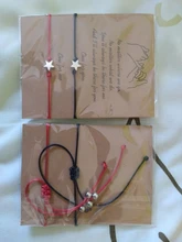 Colgantes nuevos pulsera de amistad, parejas 2 unids/set piedra volcánica pulsera de brazaletes de las mujeres deseo suerte joyería