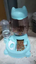 Alimentador automático de mascotas, para perros y gatos, depósito de comida de 2.2L y de agua de 528ml, suministro lento de comida