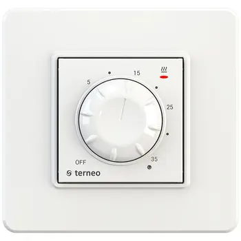 

Mechanical thermoregulator terneo Rol * for infrared panels in a standard white frame.