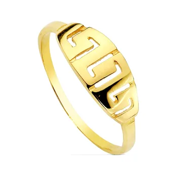 

18k solid gold ring greca [AB1772]