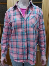 Plaid Shirt Blouse Women Tops Blusas Long-Sleeve Loose Flannel Plus-Size Cotton New-Brand