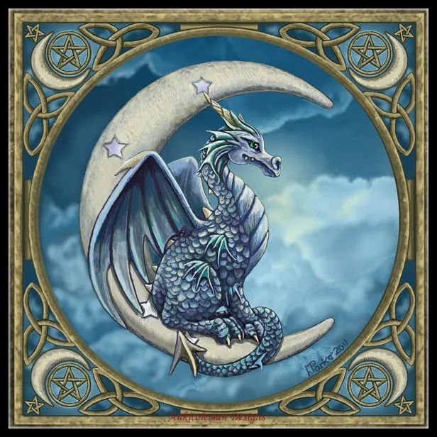 Moonlight Dragon Counted Cross Stitch Kits Handmade Needlework For