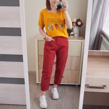 Female Tops Tees Printed t-Shirt Soft Women Harajuku Gothic Korean Casual Summer Hirsionsan