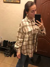 Oversized Shirts Clothing Tops Button Female Blouse Long-Sleeve Toppies Vintage Plus-Size